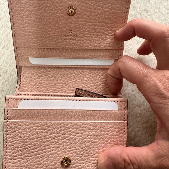 Brand New Gucci Compact Wallet (GG MARMONT BI-COLOR CARD CASE WALLET) - Picture 3 of 6